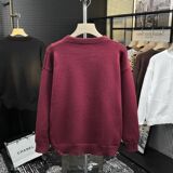 1506/M34871/P60秋冬男士毛衣拼接上衣时尚休闲圆领潮流针织衫1，男装针织衫/毛衣，星座1506-1