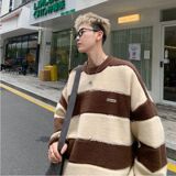 1506/MM041/P55冬季新款撞色拼接学院风线衣圆领套头针织衫1，男装针织衫/毛衣，星座1506-1