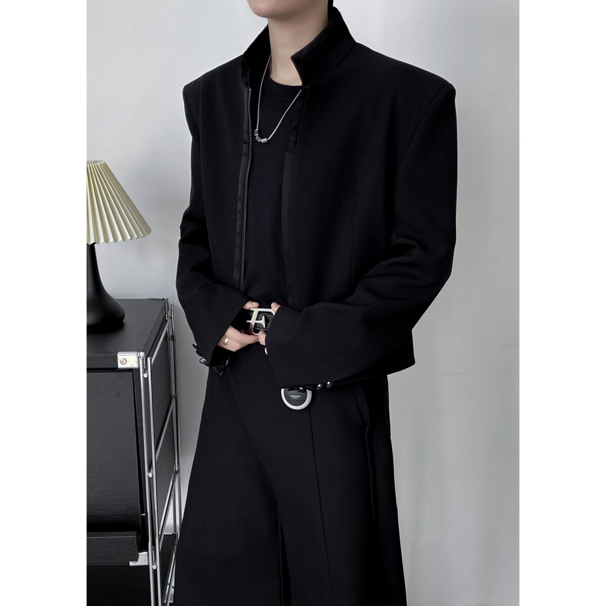 1506-1/XK1111/P75王嘉尔明星同款休闲立领开衫西服潮牌短款外套,男装西服,星座1506-1