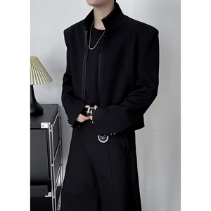 1506-1/XK1111/P75王嘉尔明星同款休闲立领开衫西服潮牌短款外套图片