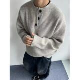 1506-1/M50101/P53灰色美式复古亨利领毛衣男款，男装针织衫/毛衣，星座1506-1