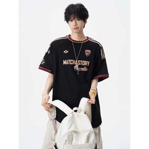 1506-1/TT841/P39联名夏季重磅三条杠短袖T恤男图片