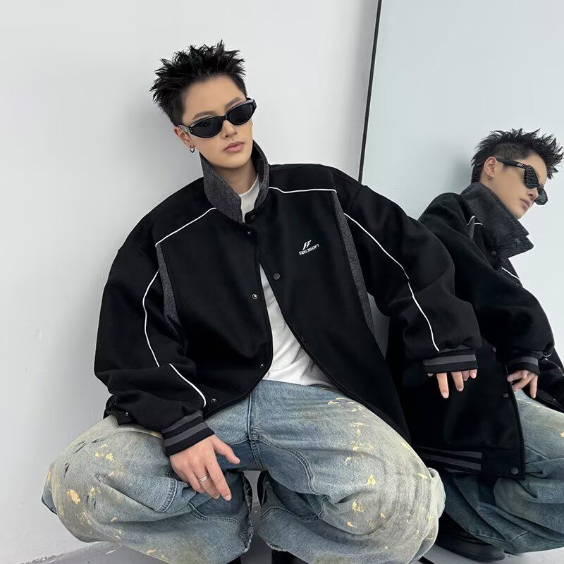 1506-1/JJ2251/P63时尚小众撞色立领夹克套装男士,男装夹克,星座1506-1