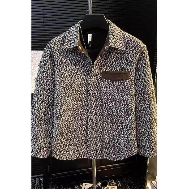 1506-1/JXXF0971/P59冬季新款加厚小香风提花休闲翻领夹克男,男装夹克,星座1506-1