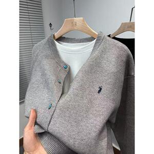 1506-1/M50161/P74新款简约针织开衫夹克男春装上衣潮图片