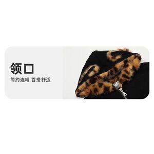 1506-1/Q86221/P95猫耳朵豹纹痞帅外套男潮牌港风潮流宽松棉衣图片