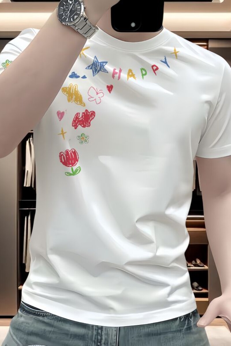 1506-1/TS19501/P36彩色满天星设计透气短袖t恤男,男装T恤,星座1506-1