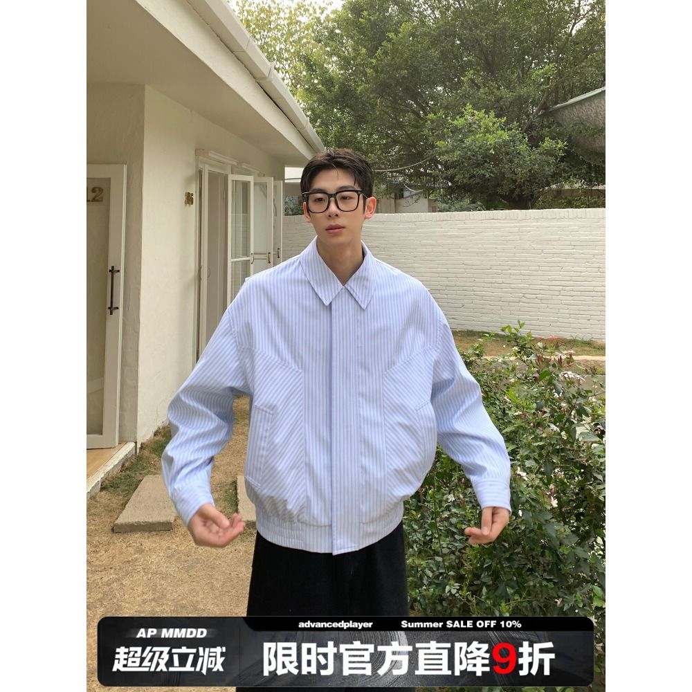 1506-1/JQYRJB10191/P72秋季垫肩夹克男宽松高级感痞帅复古外套,男装夹克,星座1506-1