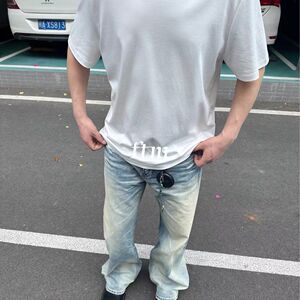 1506-1/K83731/P50莱赛尔浅色牛仔裤男女宽松直筒长裤图片