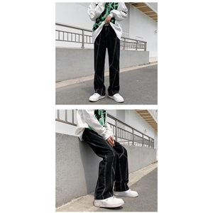 1506-1/KKU201/P43潮牌情侣美式拼接压线水洗牛仔裤图片
