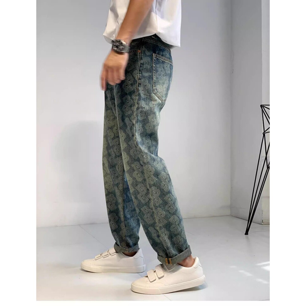 1506-1/KFT12101/P49直筒复古春季新款春秋款哈伦牛仔裤,男装牛仔裤,星座1506-1