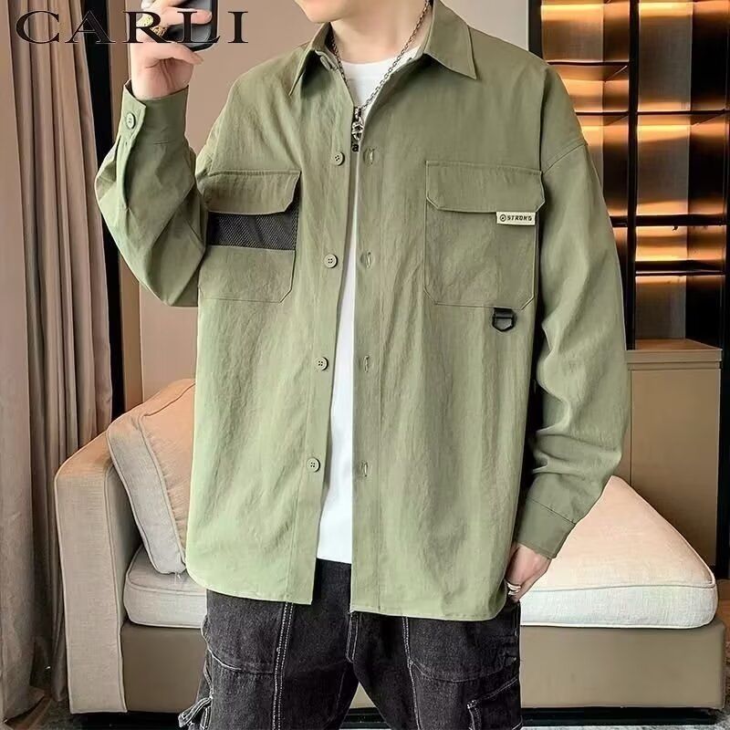 1506-1/C5121/P37秋季新款衬衫男宽松小众设计感上衣男生25年潮,男装衬衫,星座1506-1