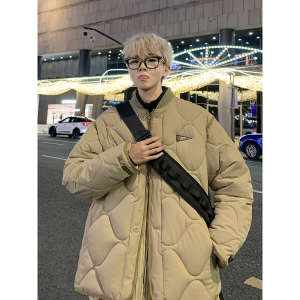 1506-1/MY108/P85潮牌高级感百搭葫芦格棉衣加厚日系风格男士2,男装棉衣,星座1506-1