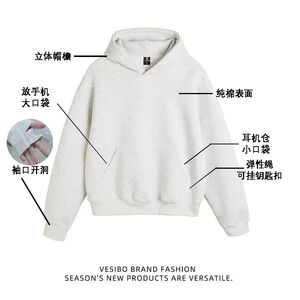 1506-1/WYC11/P52纯色男生秋季连帽长袖卫衣嘻哈图片