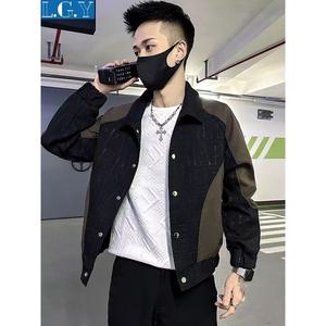 1506-1/JW10111/P59春秋季短款夹克男潮牌痞帅衣服男装图片