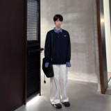 1506-1/CW071/P52春季新款百搭复古刺绣经典上衣，男装Polo衫，星座1506-1