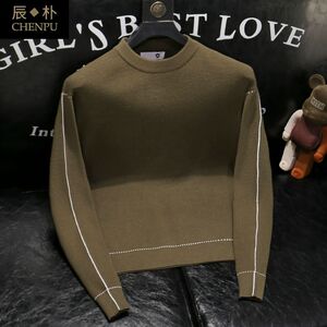 1506/MM9131/P49白厂丝针织圆领套头毛衣1,男装针织衫/毛衣,星座1506-1