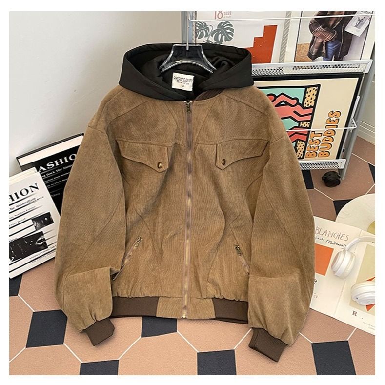 1506/MS60151/P79工装夹克男春季复古宽松假两件棒球服外套1,男装夹克,星座1506-1