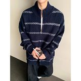 1506-1/MM53361/P62粗麻花针织polo衫男韩版修身拼色，男装Polo衫，星座1506-1