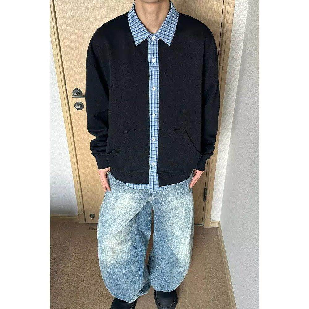 1506-1/WQ1071/P50帛跃春秋韩系时尚假两件卫衣男,男装卫衣,星座1506-1