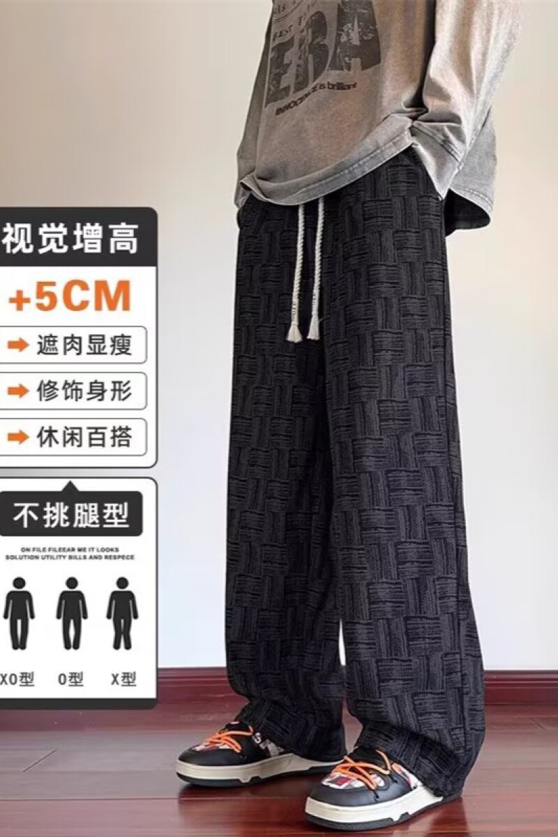 直筒灯芯绒新款潮牌痞帅运动卫裤宽松阔腿休闲裤2,男装休闲裤,星座1506-1