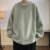 1506/QM1220/P43春秋季宽松慵懒风软糯线衣男百搭针织打底衫3，男装T恤，星座1506-1