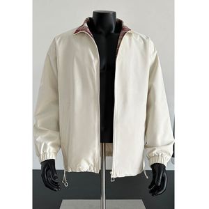 cleanfit双面穿夹克男春夏季美式潮牌格子拼色宽松棒球服工装外套,小麦色衣服怎么搭配鞋子图片
