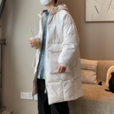 1506-1/M5571/P88韩版宽松连帽棉衣中长款过膝加厚收腰棉袄潮，男装棉衣，星座1506-1