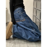 1506/K1191/P50弯刀牛仔裤新款宽松美式高街复古阔腿拖地裤子1，男装牛仔裤，星座1506-1