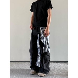 1506-1/KK1351/P76高级感廓形混纺宽松百搭锥形拉链休闲西裤男潮,男装西裤,星座1506-1