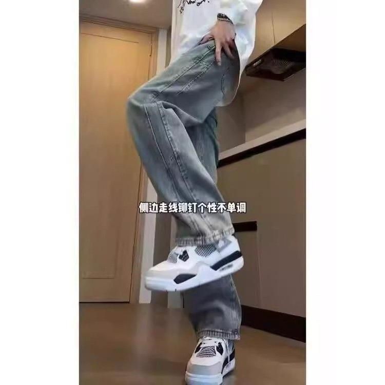 1506-1/KGEY8051/P52黑色渐变牛仔裤男夏季铆钉拼接,男装牛仔裤,星座1506-1
