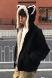 1506/WW3151/P92座山雕猫耳毛领棉服男款冬季设计感连帽外套1，男装棉衣，星座1506-1