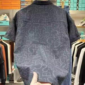 1506-1/CJB331/P45潮牌ins痞帅男款半袖衬衫