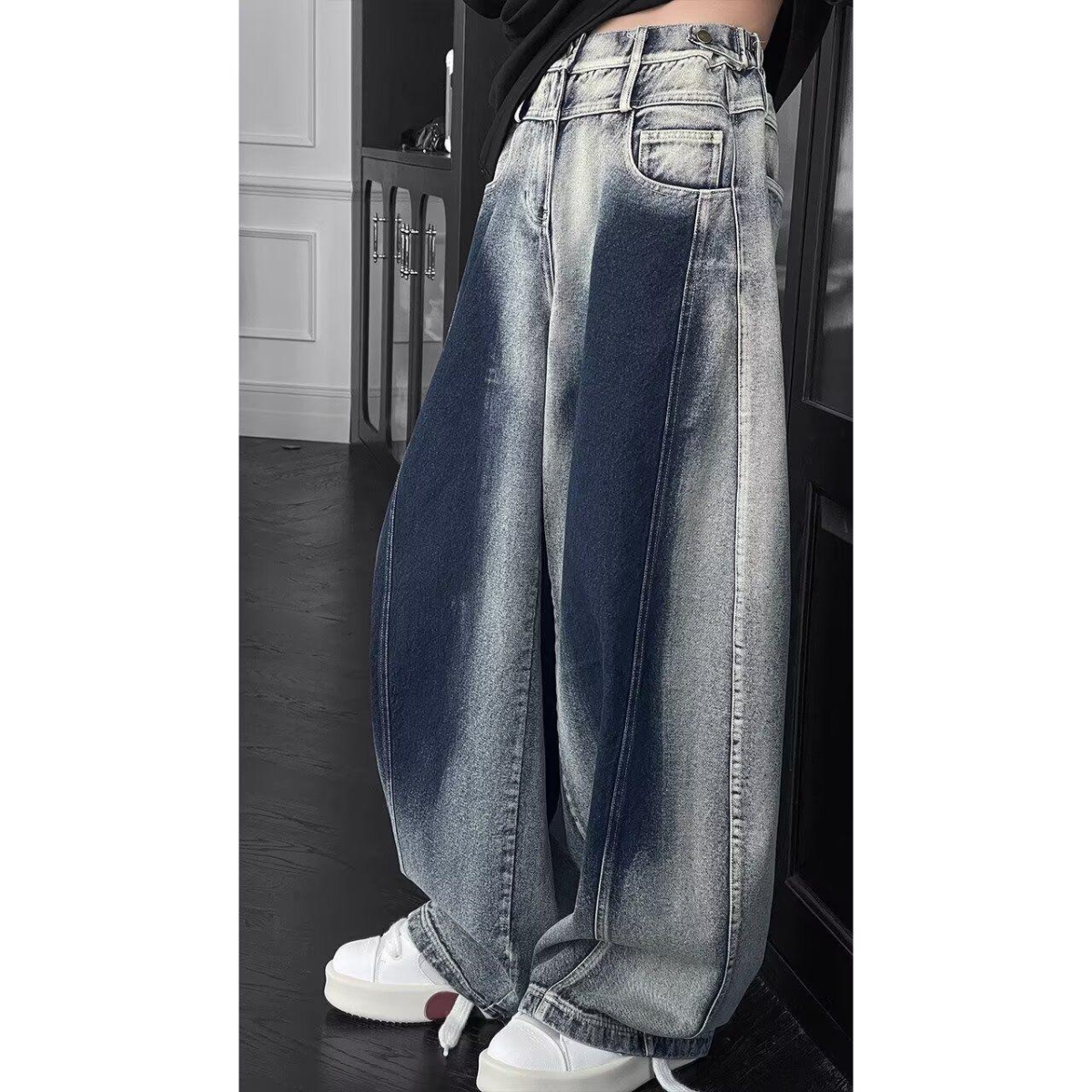 1506-1/KN12311/P59美式高街阔腿牛仔裤男，商品下架区商品下架区，星座1506-1