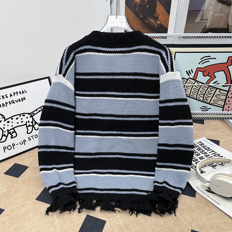1506-1/MM2531/P54美式复古条纹情侣针织外套男,男装针织衫/毛衣,星座1506-1