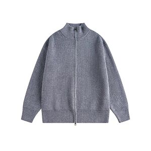 1506-1/MM321/P53美式潮牌立领双开拉链纯色毛衣男图片