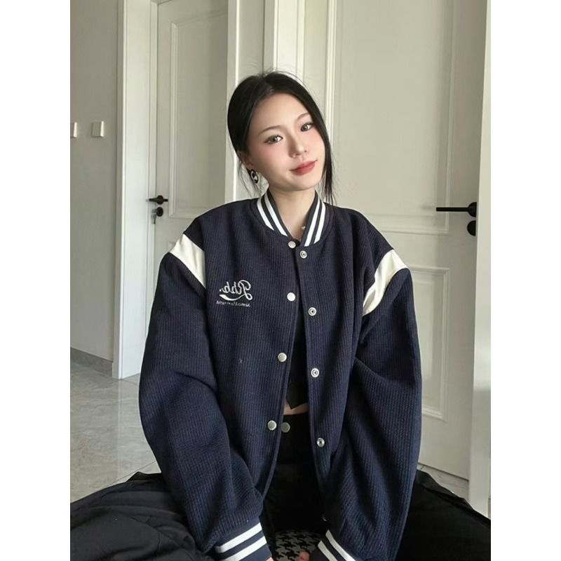 1506-1/J6681/P59高级感学院风棒球服外套女潮牌休闲夹克棒球服,男装夹克,星座1506-1