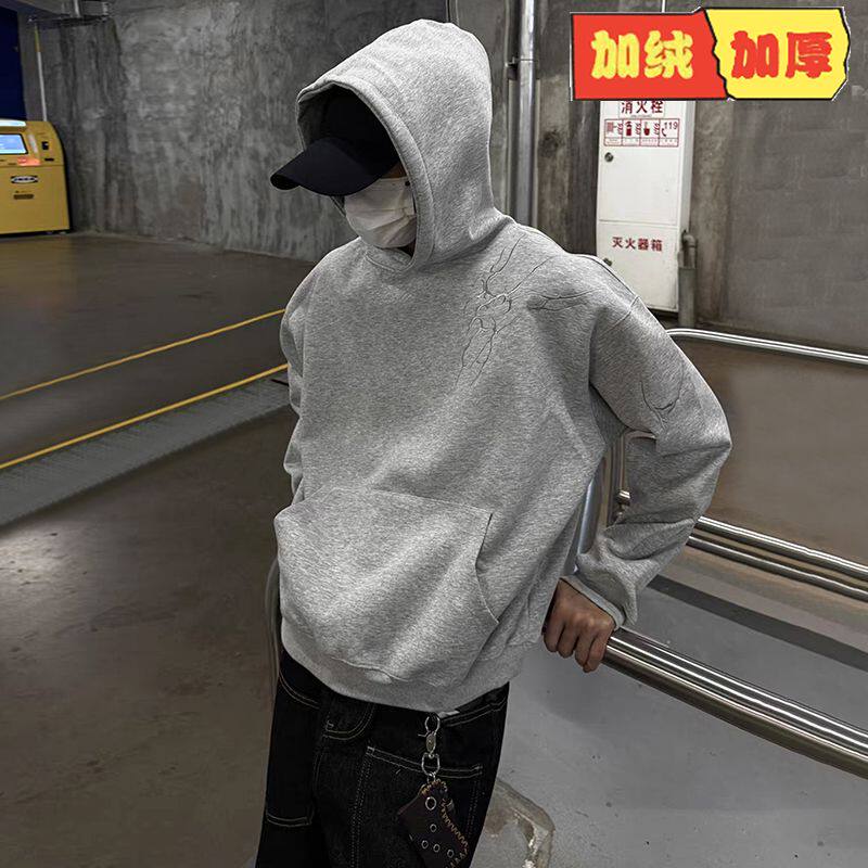 1506-1/WW59111/P44连帽套头卫衣男女春秋宽松外套图片