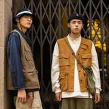 1506-1/JJK1091/P42日系高街复古工装马甲外套，商品下架区，星座1506-1