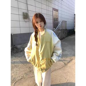 1506-1/JJK0161/P73棒球服撞色上衣百搭春秋季学院风男图片