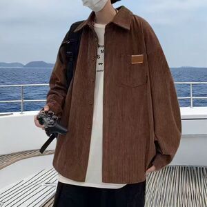1503-1/C311/P35男款衬衫秋季宽松小众设计感上衣男生图片