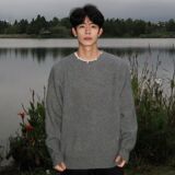 1506-1/M50111/P64灰色破坏风毛衣男秋冬季潮牌痞帅，男装针织衫/毛衣，星座1506-1