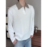 1506-1/WQ1081/P38翻领卫衣简约宽松休闲通勤百搭上衣，男装卫衣，星座1506-1