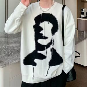 1506/MX0391/P48男女款宽松冬季港风慵懒打底衫线衣上衣1图片