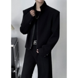 1506-1/XK1111/P75王嘉尔明星同款休闲立领开衫西服潮牌短款外套，男装西服，星座1506-1