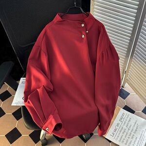 1506-1/CW391/P44春秋季小众免烫垂感衬衫男图片