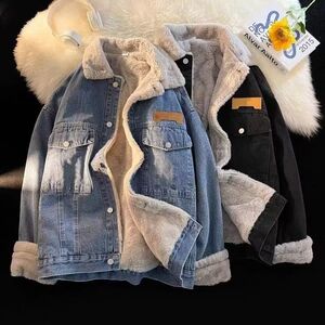 1506-1/JB10801/P63冬季潮牌宽松羊羔绒保暖棉服夹克图片