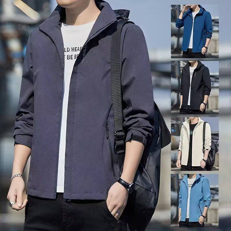 1506-1/J62661/P57春季外套时尚男装立领夹克纯色图片