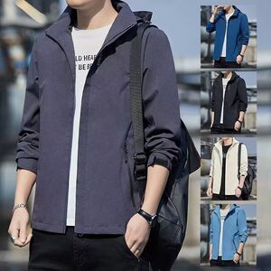 1506-1/J62661/P57春季外套时尚男装立领夹克纯色图片