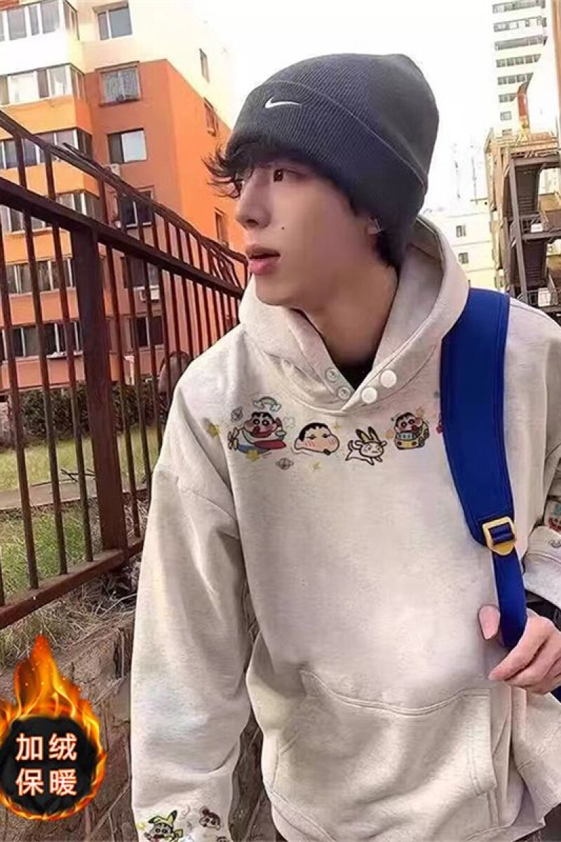 1506/WYT161/P52原创可爱蜡笔小新刺绣连帽卫衣百搭上衣1,男装卫衣,星座1506-1